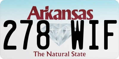 AR license plate 278WIF