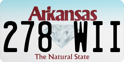AR license plate 278WII