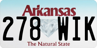 AR license plate 278WIK