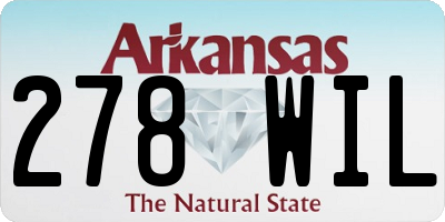 AR license plate 278WIL