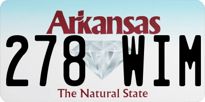 AR license plate 278WIM