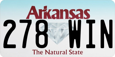 AR license plate 278WIN