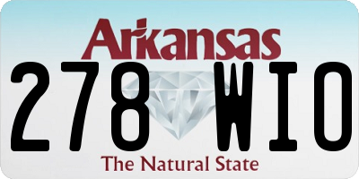 AR license plate 278WIO