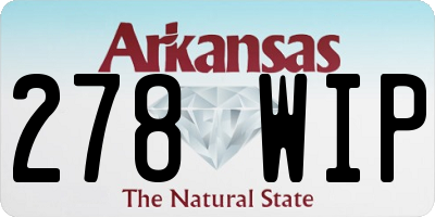 AR license plate 278WIP