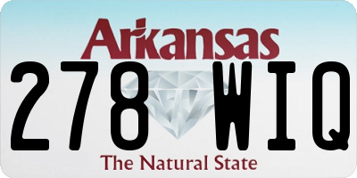 AR license plate 278WIQ