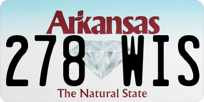AR license plate 278WIS