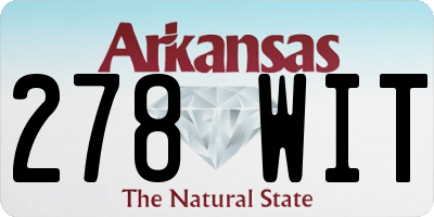 AR license plate 278WIT