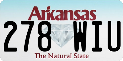 AR license plate 278WIU