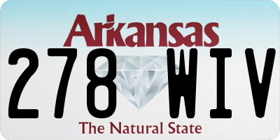 AR license plate 278WIV