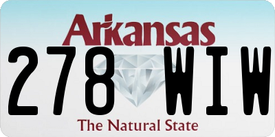 AR license plate 278WIW