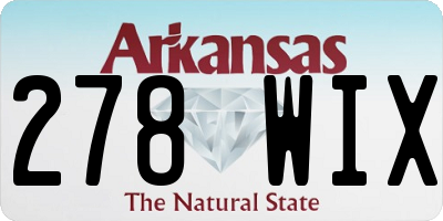 AR license plate 278WIX