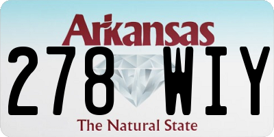 AR license plate 278WIY