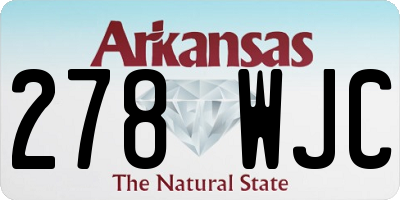 AR license plate 278WJC