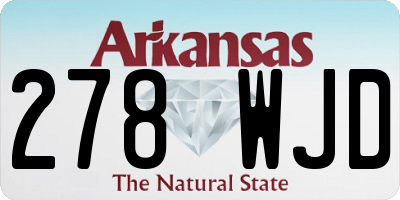 AR license plate 278WJD