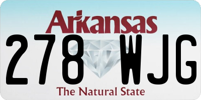 AR license plate 278WJG