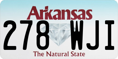 AR license plate 278WJI