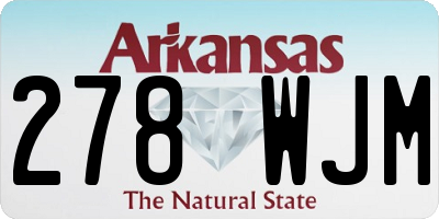 AR license plate 278WJM