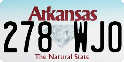 AR license plate 278WJO