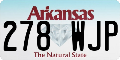 AR license plate 278WJP