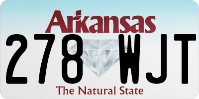 AR license plate 278WJT