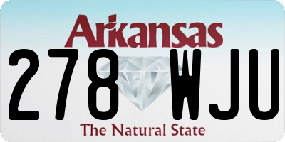 AR license plate 278WJU