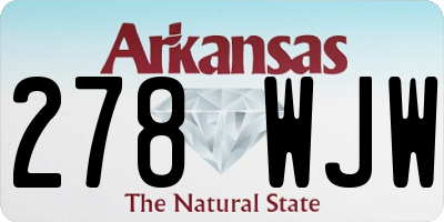 AR license plate 278WJW