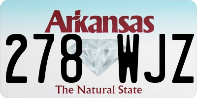AR license plate 278WJZ