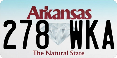 AR license plate 278WKA