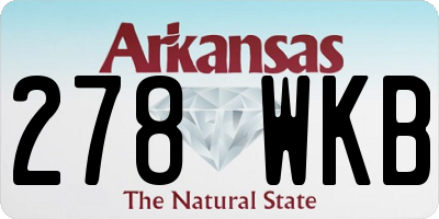 AR license plate 278WKB