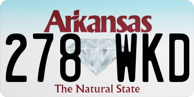 AR license plate 278WKD