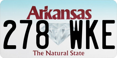 AR license plate 278WKE
