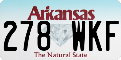 AR license plate 278WKF