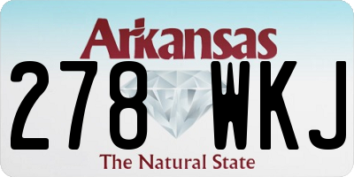 AR license plate 278WKJ