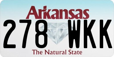 AR license plate 278WKK