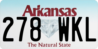 AR license plate 278WKL