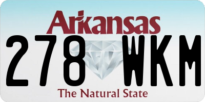 AR license plate 278WKM