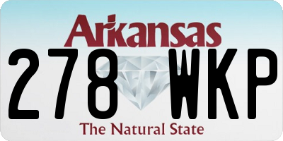 AR license plate 278WKP