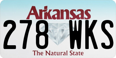 AR license plate 278WKS