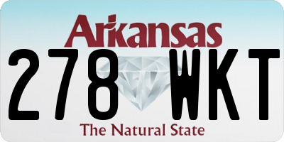 AR license plate 278WKT