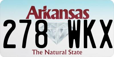 AR license plate 278WKX