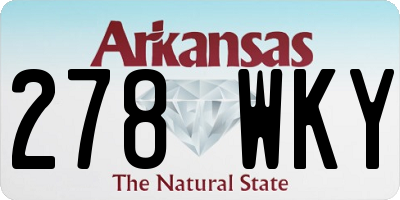 AR license plate 278WKY