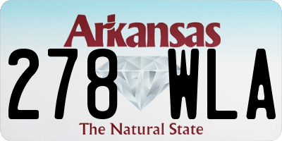 AR license plate 278WLA