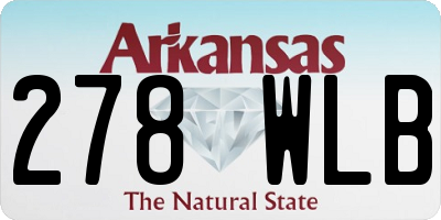 AR license plate 278WLB