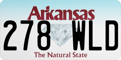 AR license plate 278WLD