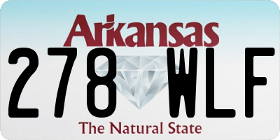 AR license plate 278WLF