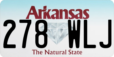 AR license plate 278WLJ
