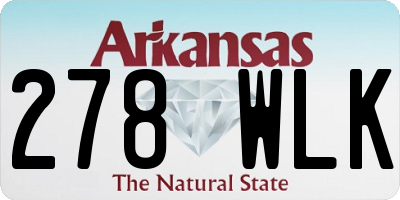 AR license plate 278WLK