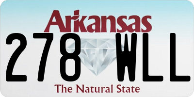 AR license plate 278WLL