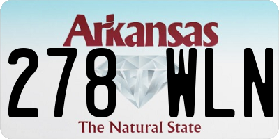 AR license plate 278WLN