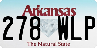 AR license plate 278WLP
